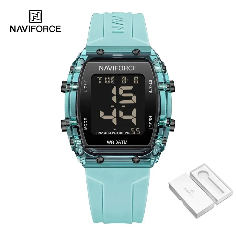 NAVIFORCE 7102 Watch For Women Fashion Sport Waterproof Lcd Digital Date Silicone Strap Electronic Wristwatch Relogio Feminino 2023