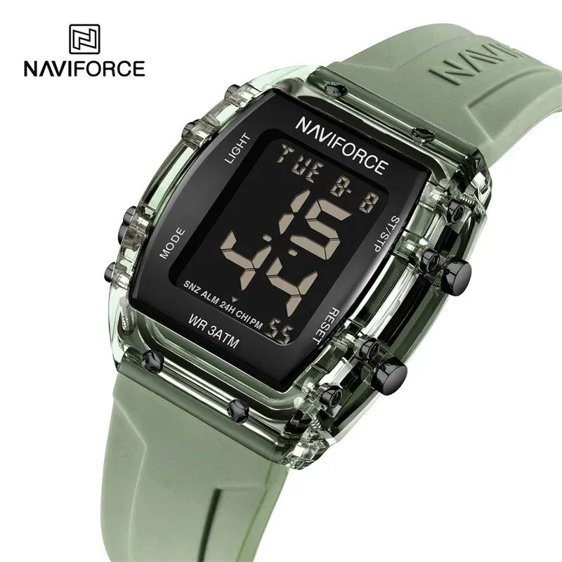 NAVIFORCE 7102 Watch For Women Fashion Sport Waterproof Lcd Digital Date Silicone Strap Electronic Wristwatch Relogio Feminino 2023