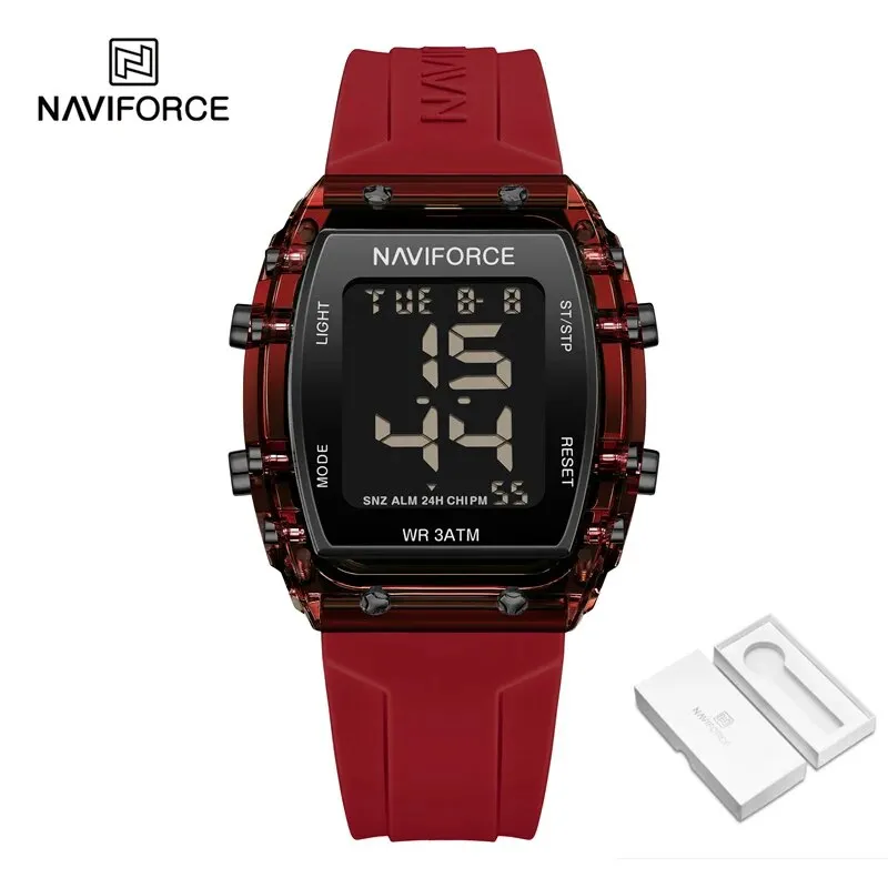 NAVIFORCE 7102 Watch For Women Fashion Sport Waterproof Lcd Digital Date Silicone Strap Electronic Wristwatch Relogio Feminino 2023