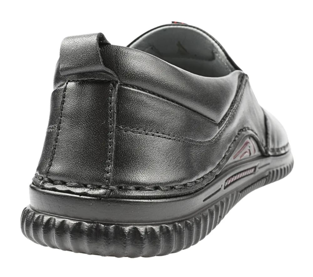 Pantofi casual, barbati, GORETTI, B41-1045 negru, piele naturala