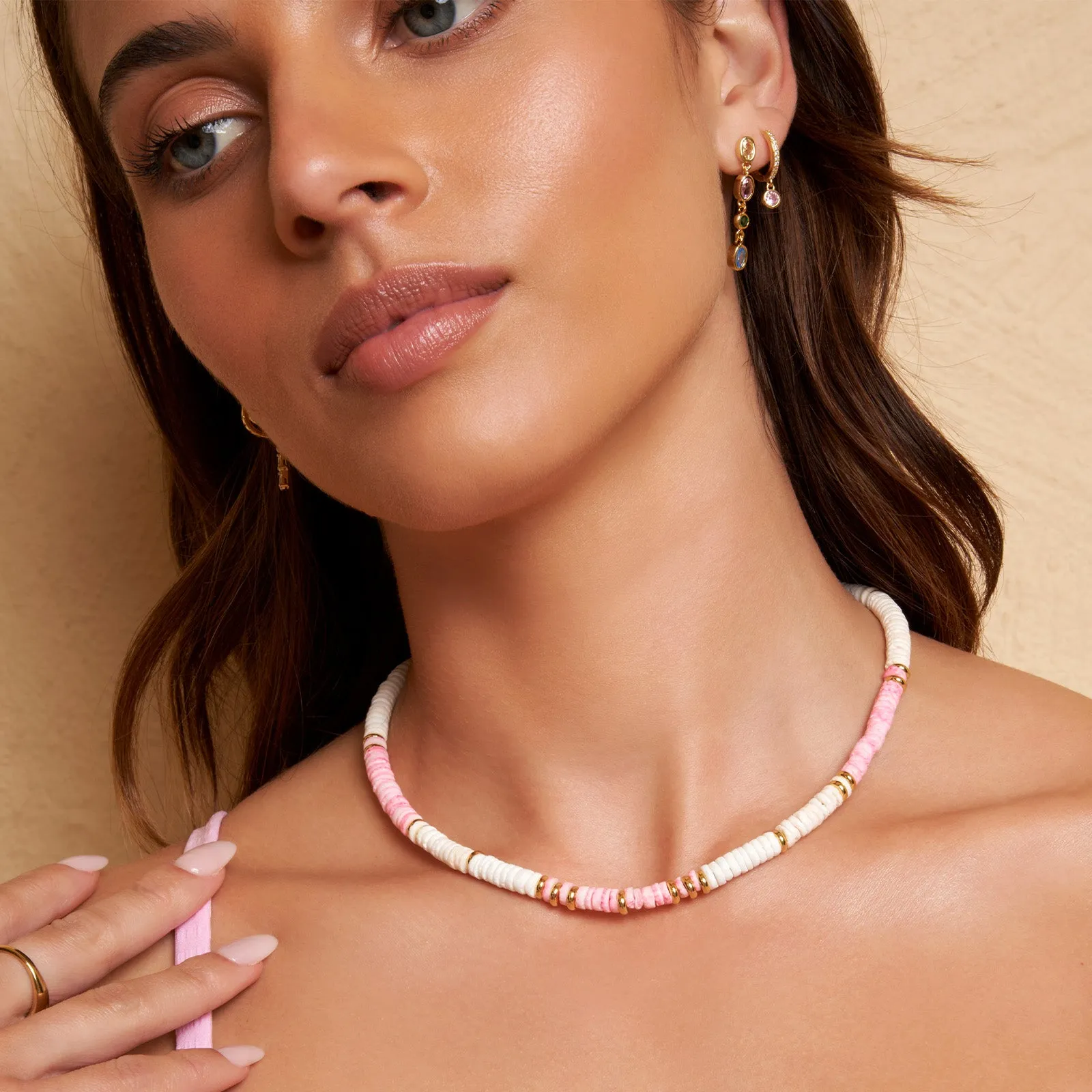 Rhodes Single Stacker Earring - Rose