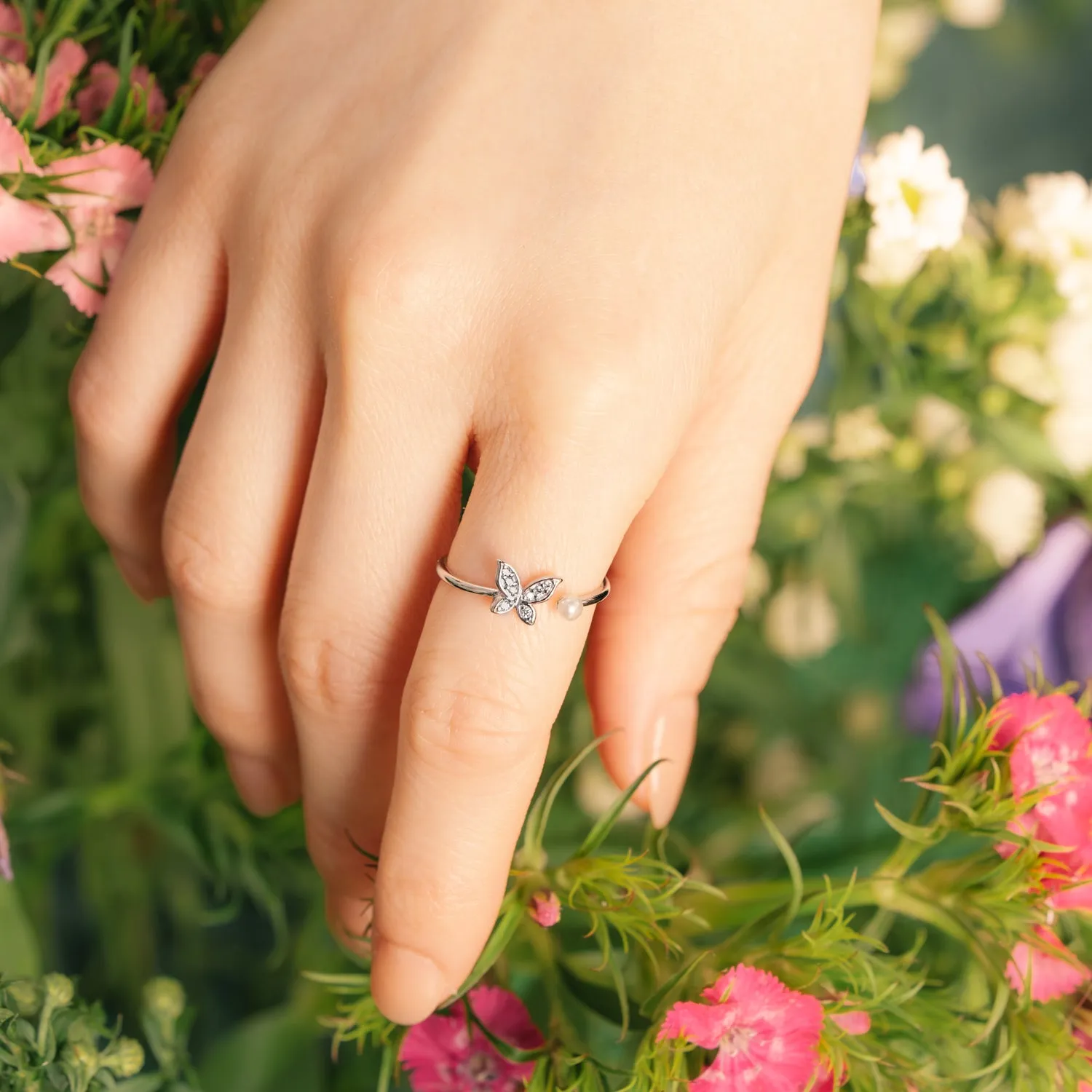 Silver Mariposa Ring