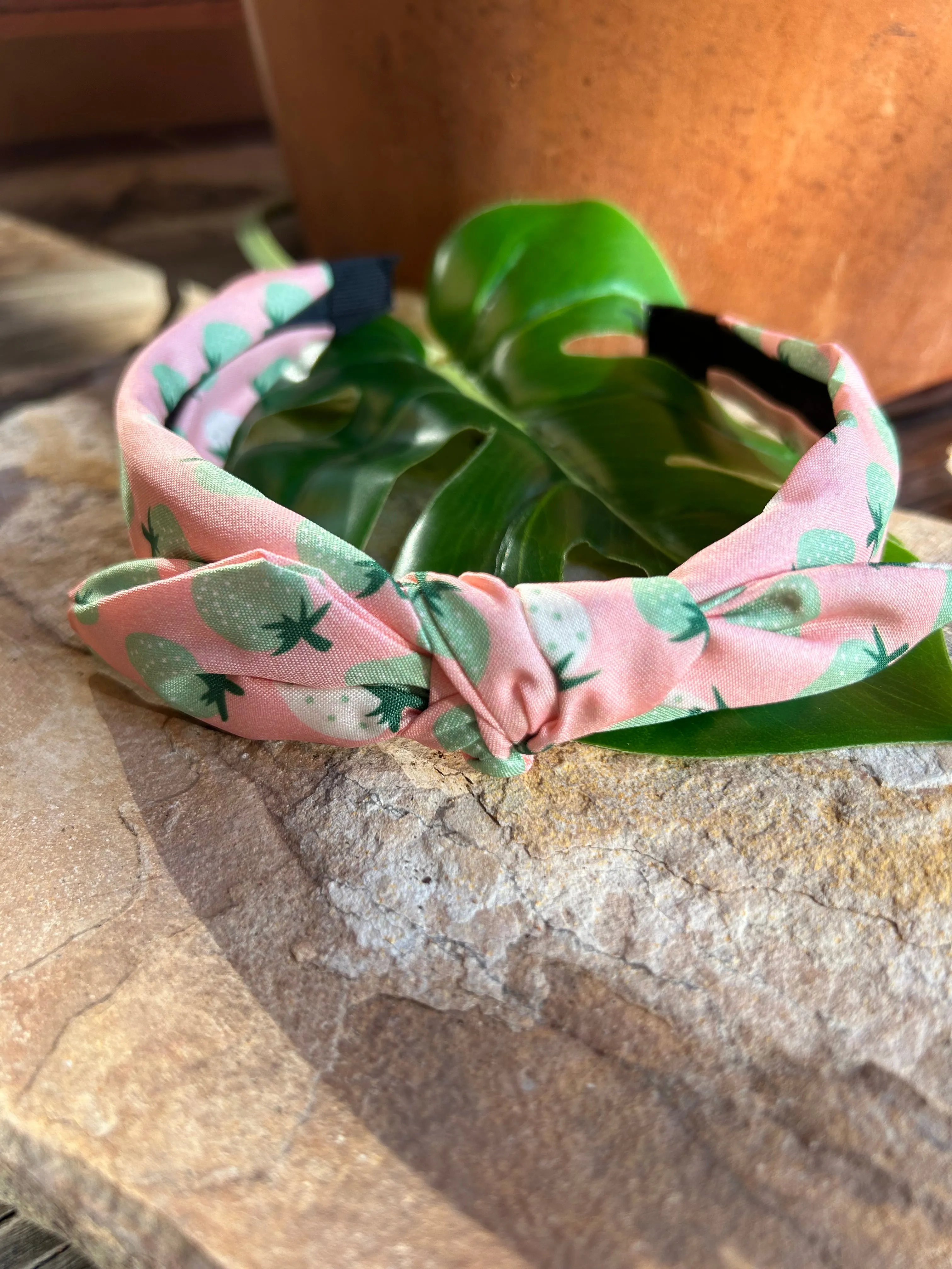 Strawberry Print Soft Fabric Headband