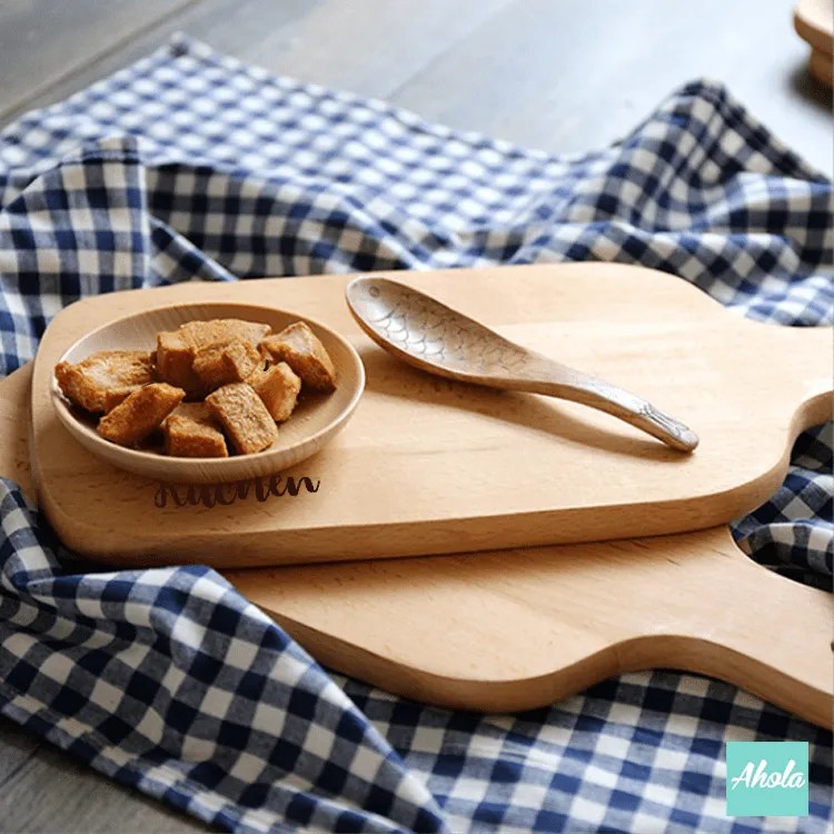 【Tastefull】Maple Wood Cutting Board with Handle 楓木刻字多用途砧板