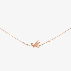 THIALH - DATURA • ASTRA - 18K Rose Gold Ruby and Diamond Necklace