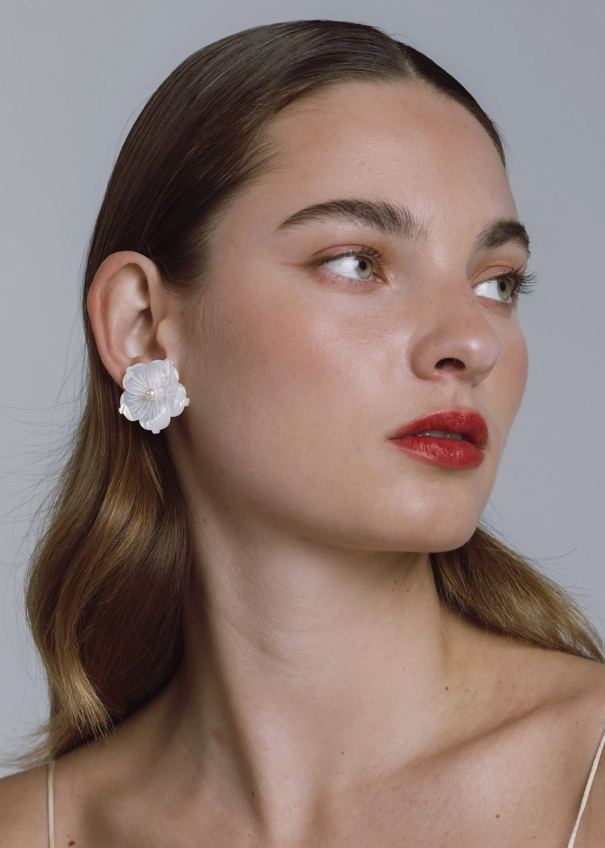 Zia Stud Earrings -- Mother of Pearl